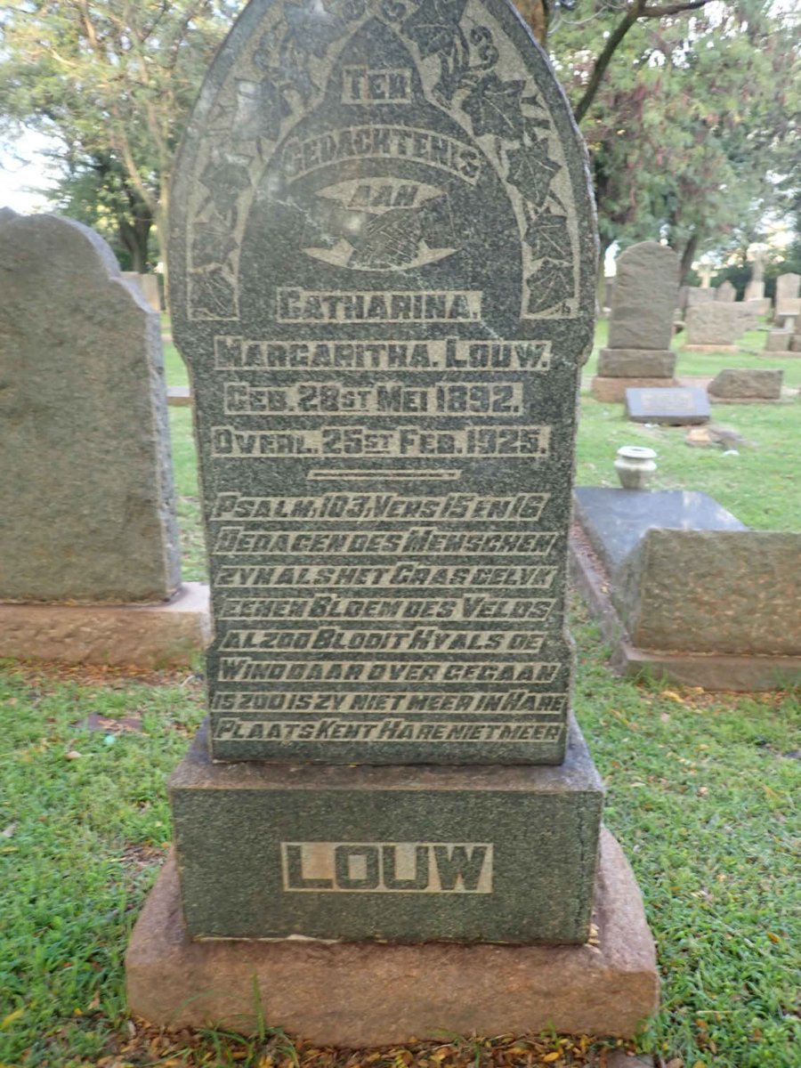 LOUW Catharina Margaritha 1892-1925