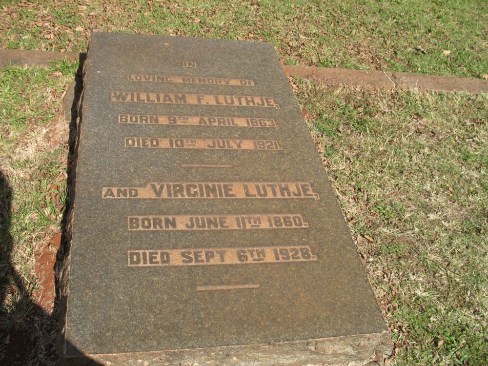 LUTHJE William F. 1863-1921 &amp; Virginie 1860-1928