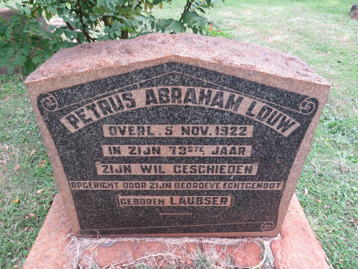 LOUW Petrus Abraham -1922