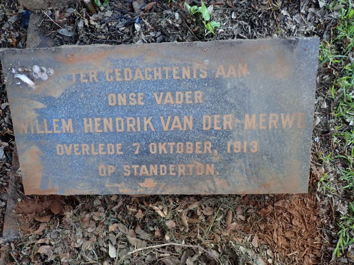 MERWE Willem Hendrik, van der -1913