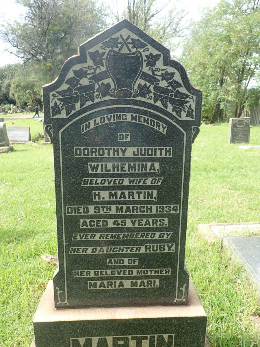 MARTIN Dorothy Judith Wilhemina -1934