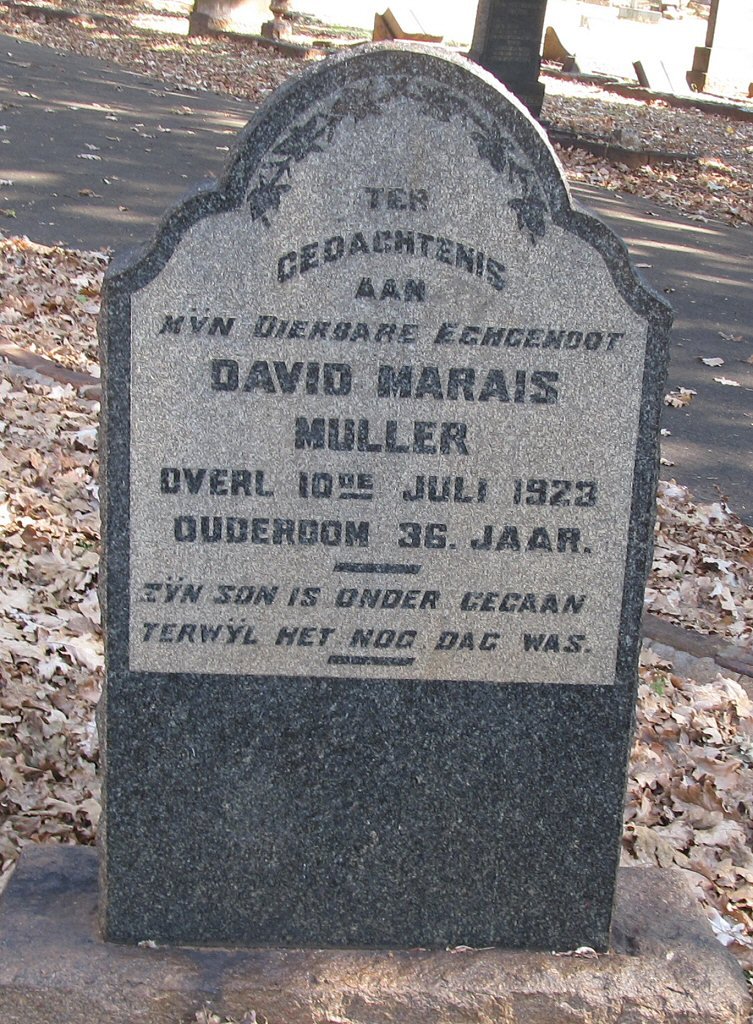 MULLER David Marais -1923
