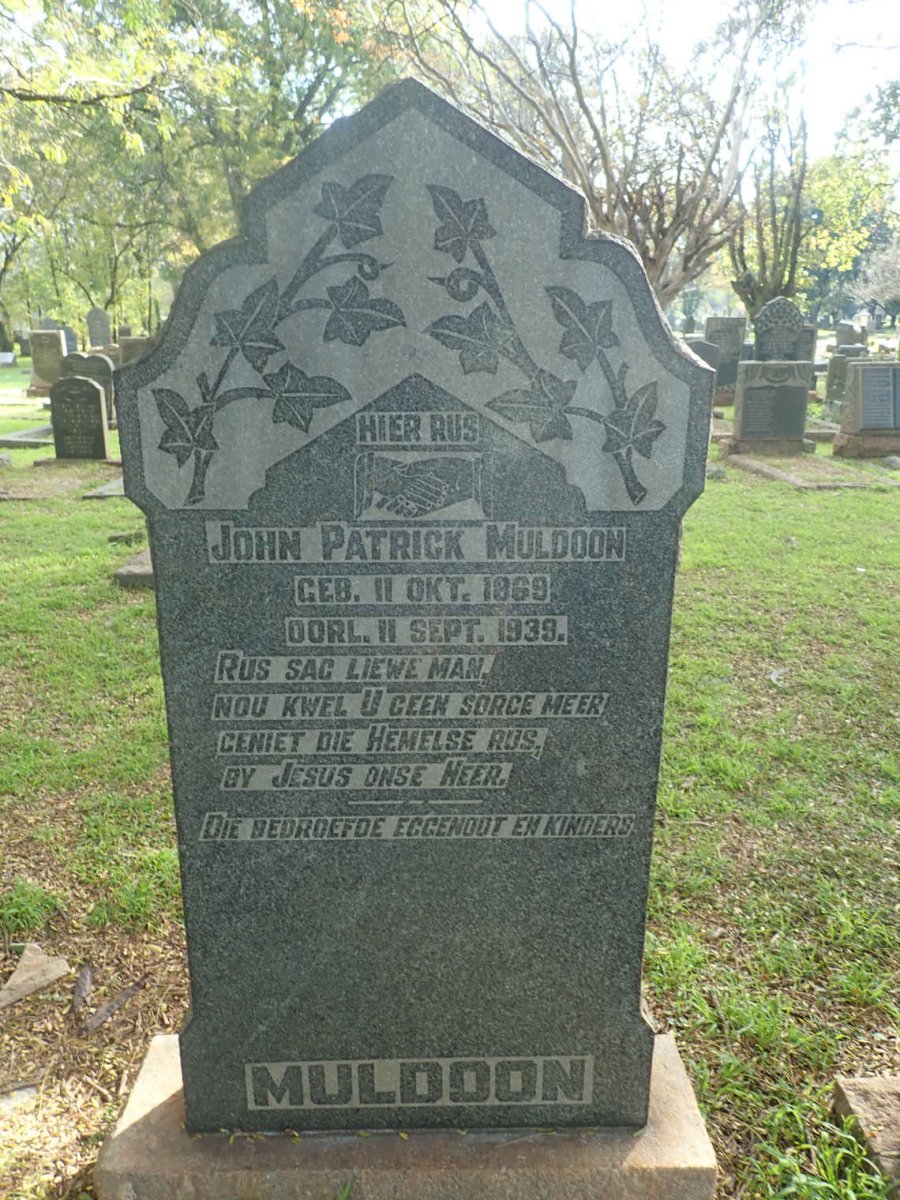 MULDOON John Patrick 1869-1939