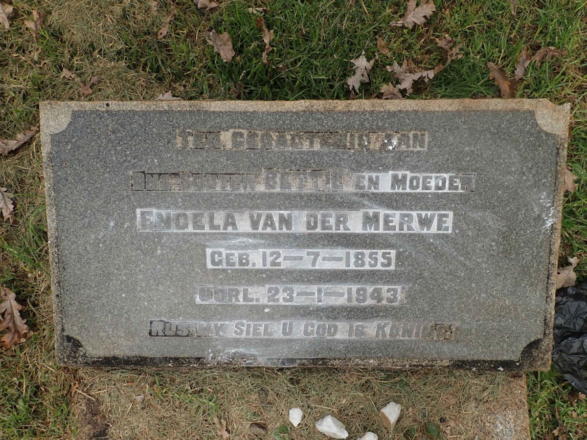 MERWE Engela, van der 1855-1943