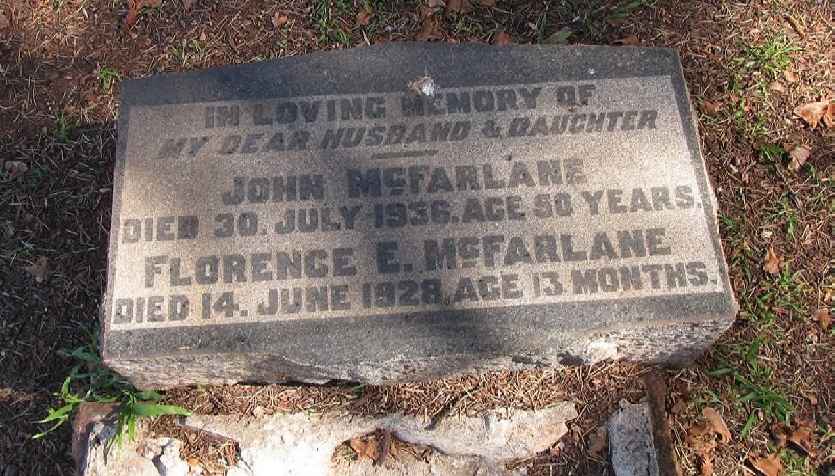 MCFARLANE Florence E.-1928 :: MCFARLANE John -1936