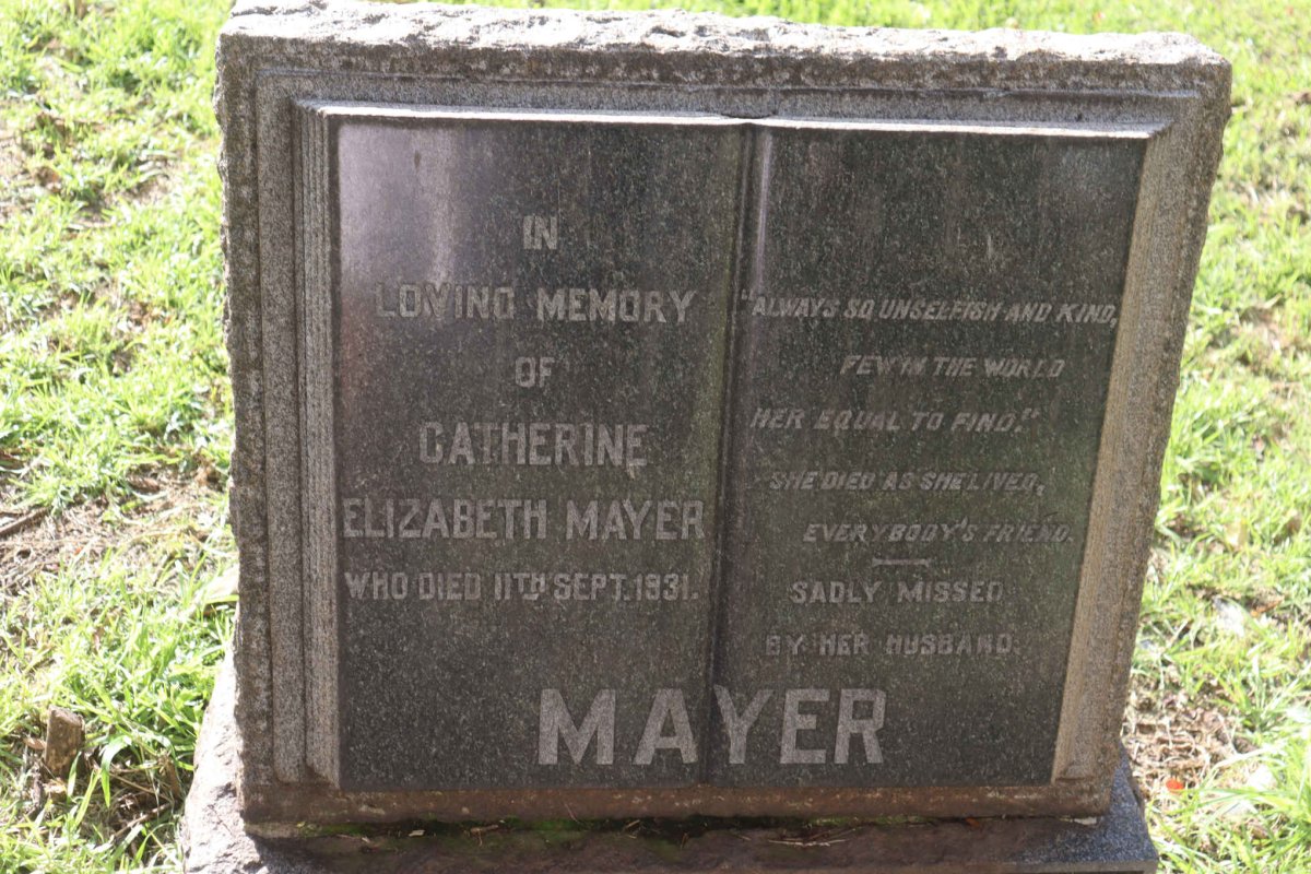 MAYER Charles Emanuel 1883-1963 &amp; Catherine Elizabeth VAN ZYL -1931