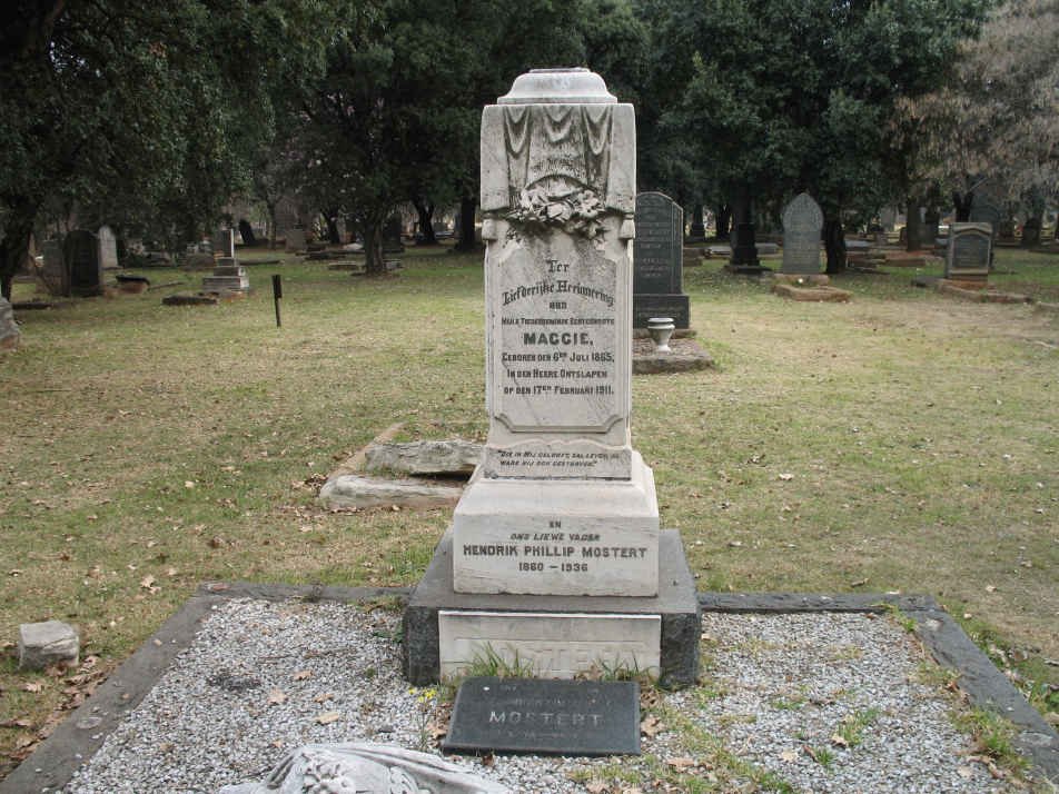 MOSTERT Hendrik Phillip 1860-1936 &amp; Maggie 1865-1911 :: MOSTERT Quinton C. 1974-1995