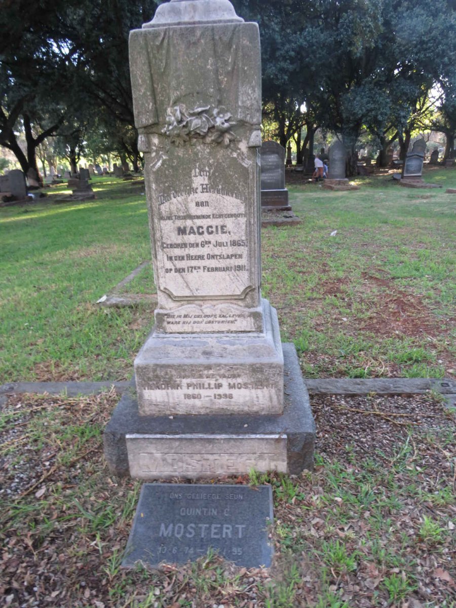 MOSTERT Maggie  1865-1911 :: MOSTERT Hendrik Phillip 1850-1936 :: MOSTERT Quinton C. 1974-1995