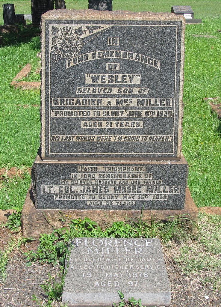 MILLER James Moore -19?0 &amp; Florence -1976 :: MILLER Wesley -1930