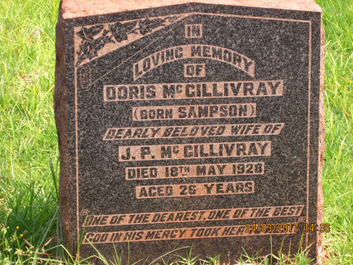 McGILLIVRAY Doris nee SAMPSON -1928