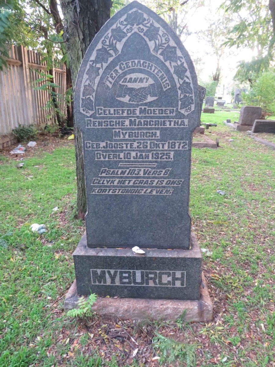 MYBURGH Rensche Margrietha nee JOOSTE 1872-1925