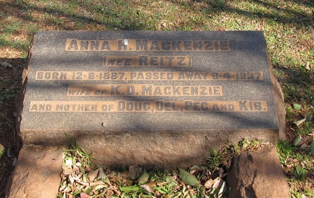 MACKENZIE Anna M. nee REITZ 1887-1937