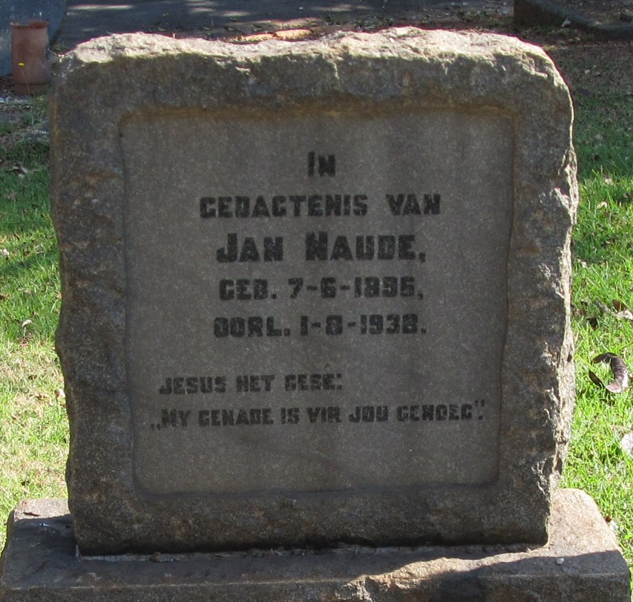 NAUDE Jan 1896-1938