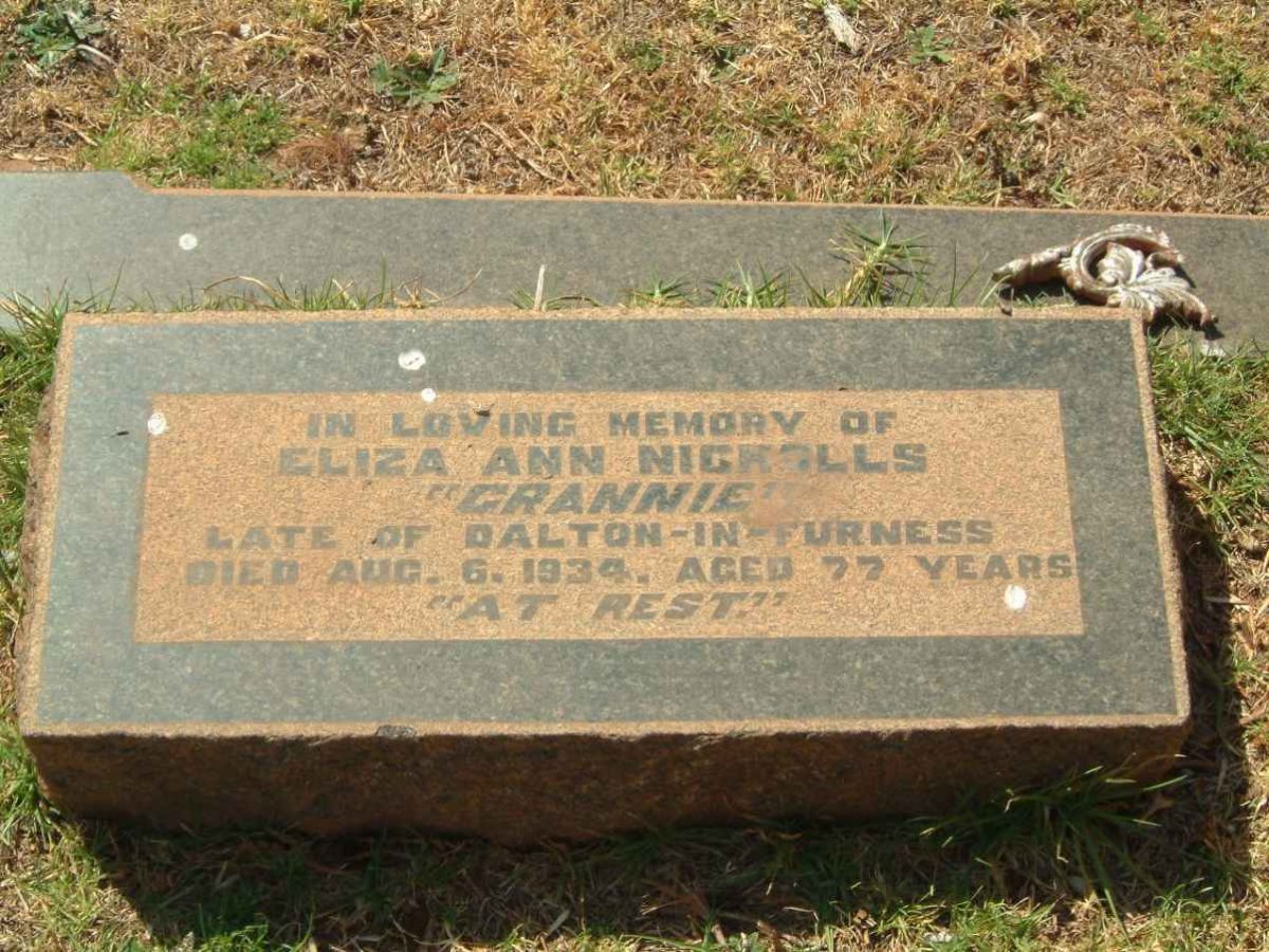 NICHOLLS Eliza Ann -1934
