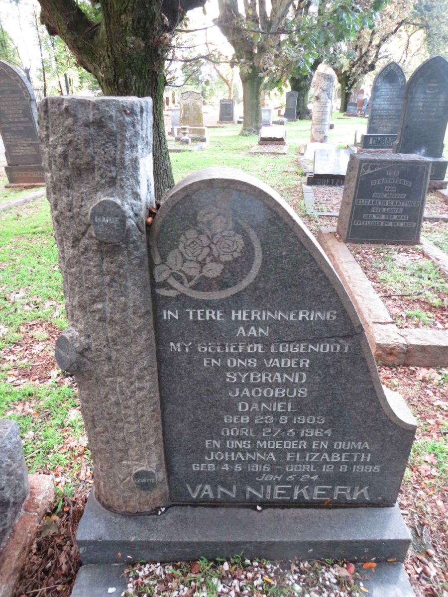 NIEKERK Sybrand Jacobus Daniel, van 1903-1964 &amp; Johanna Elizabeth 1915-1995