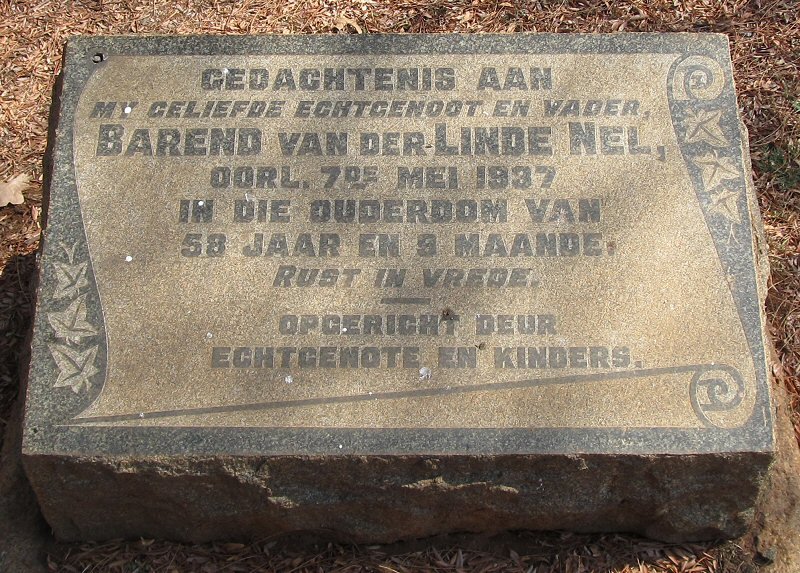 NEL Barend van der Linde -1937