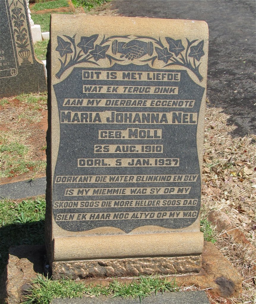 NEL Maria Johanna nee MOLL 1910-1937