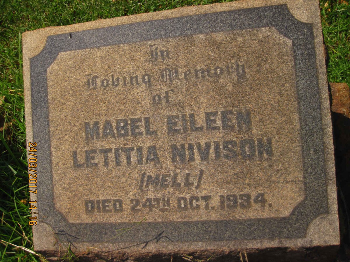 NIVISON Mabel Eileen Letitia -1934