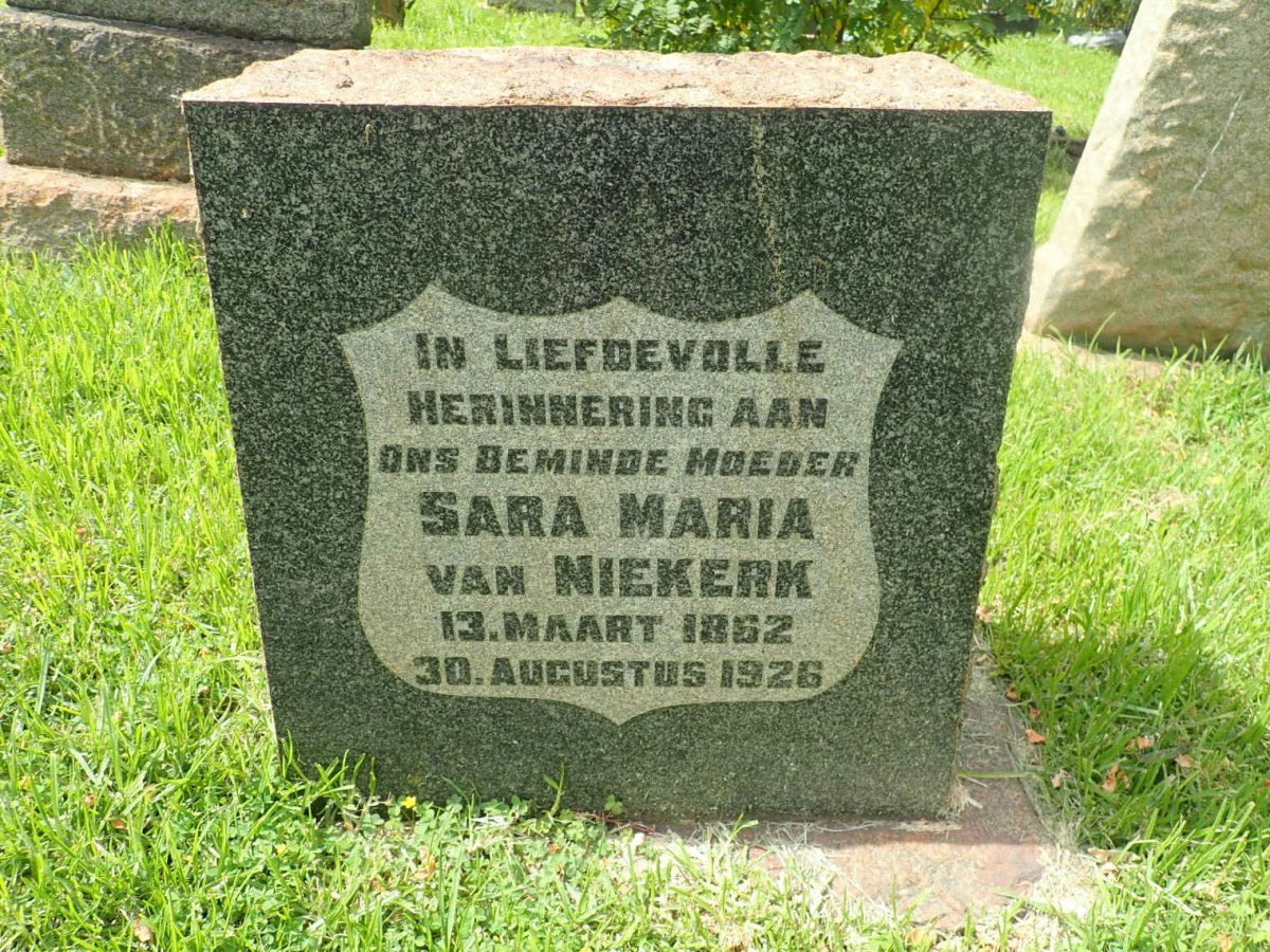 NIEKERK Sara Maria, van 1862-1926