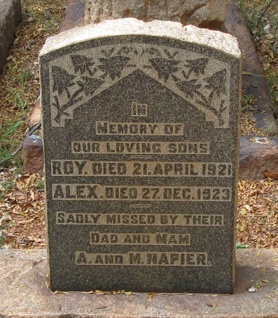 NAPIER Roy -1921 :: NAPIER Alex -1923