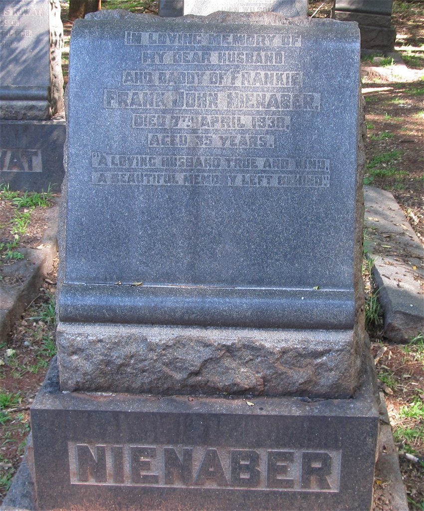 NIENABER Frank John -1938