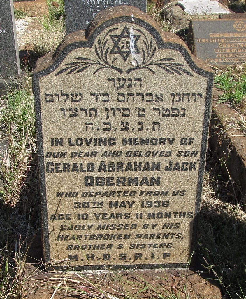 OBERMAN Gerald Abraham -1936