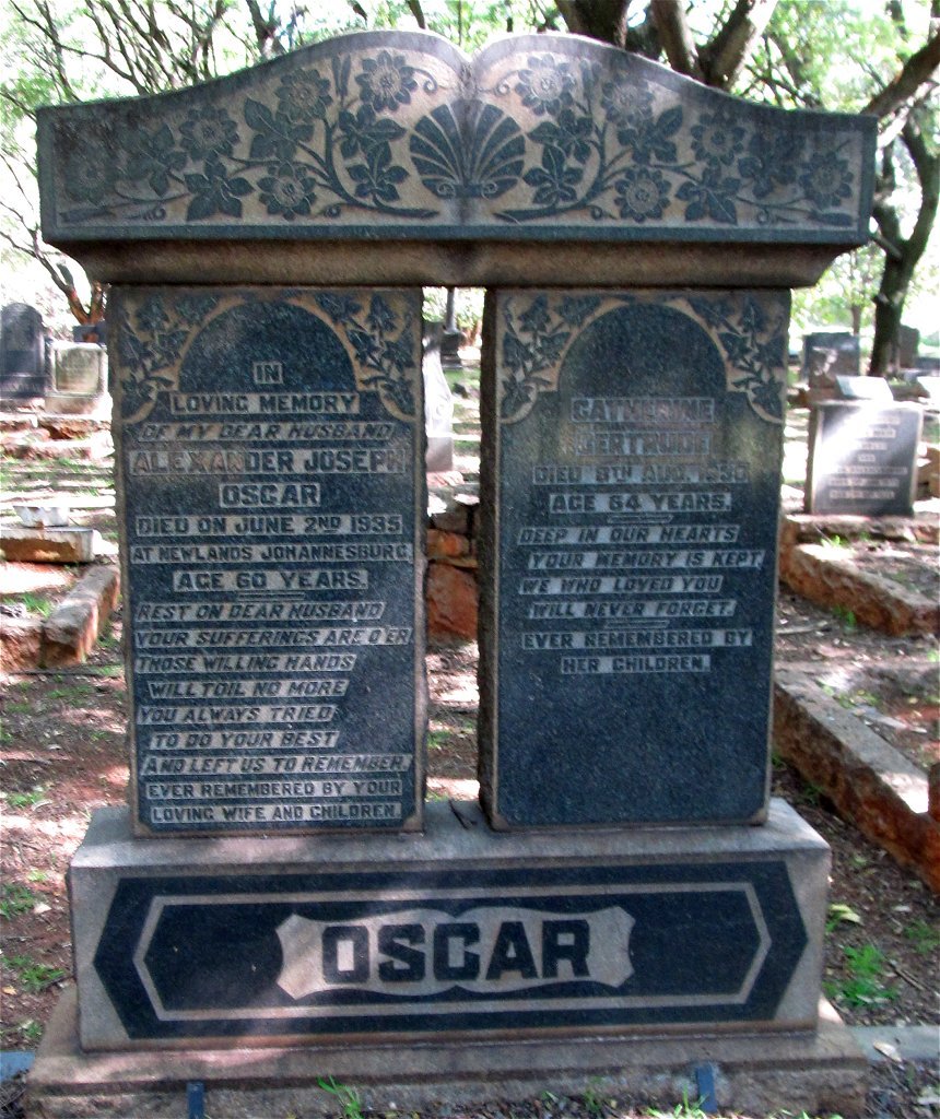 OSCAR Alexander Joseph -1935 &amp; Cathrine Gertrude -19?