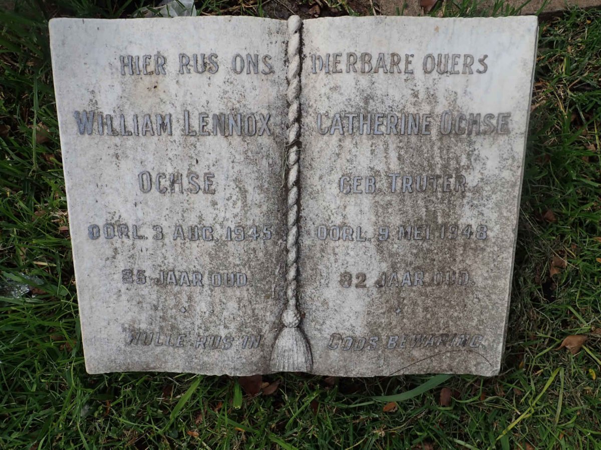 OCHSE William Lennox -1945 &amp; Catherine TRUTER -1948 :: OCHSE Lennox -1924
