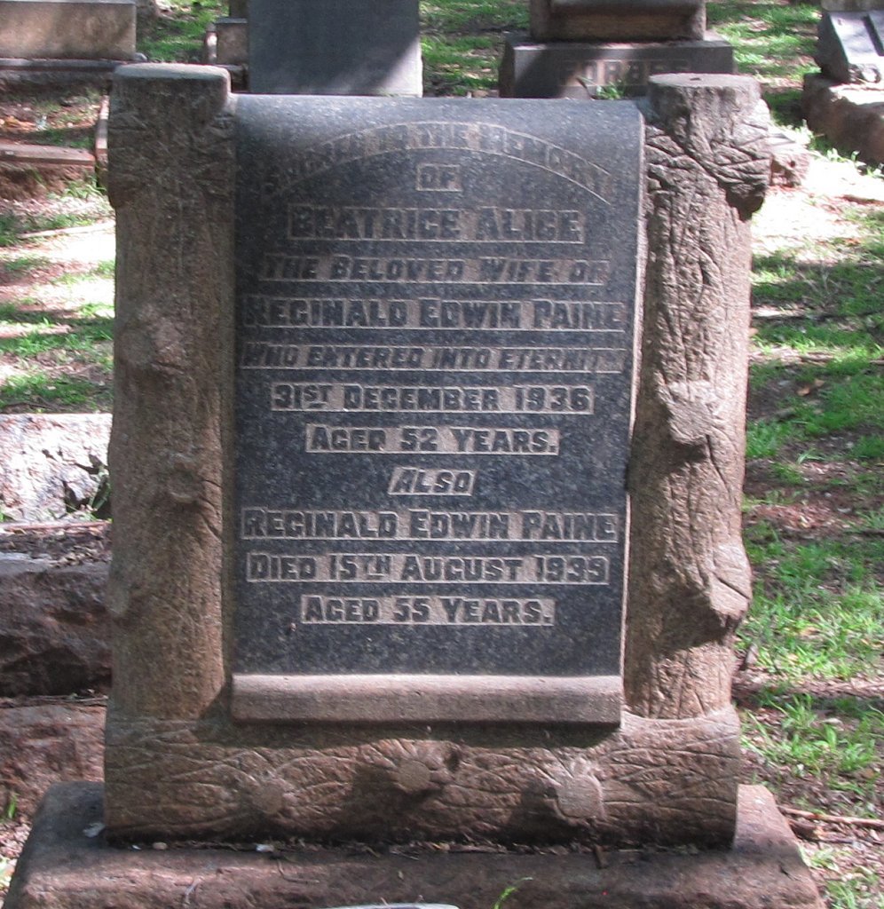 PAINE Reginald Edwin -1939 &amp; Beatrice Alice -1936