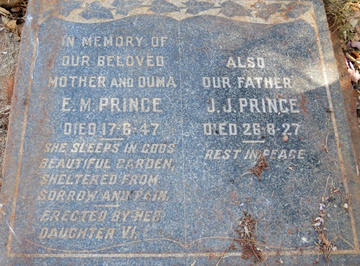 PRINCE J.J. -1927 &amp; E.M. -1947
