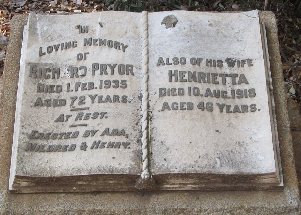 PRYOR Richard -1935 &amp; Henrietta -1918