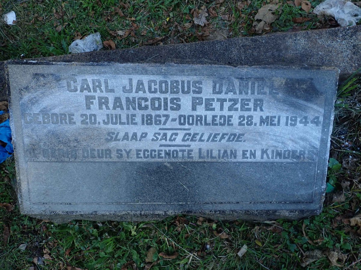 PETZER Carl Jacobus Daniel Francois 1867-1944