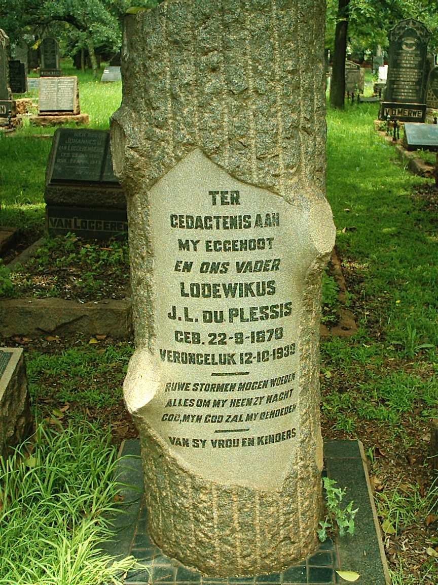 PLESSIS Lodewikus J.L., du 1878-1939