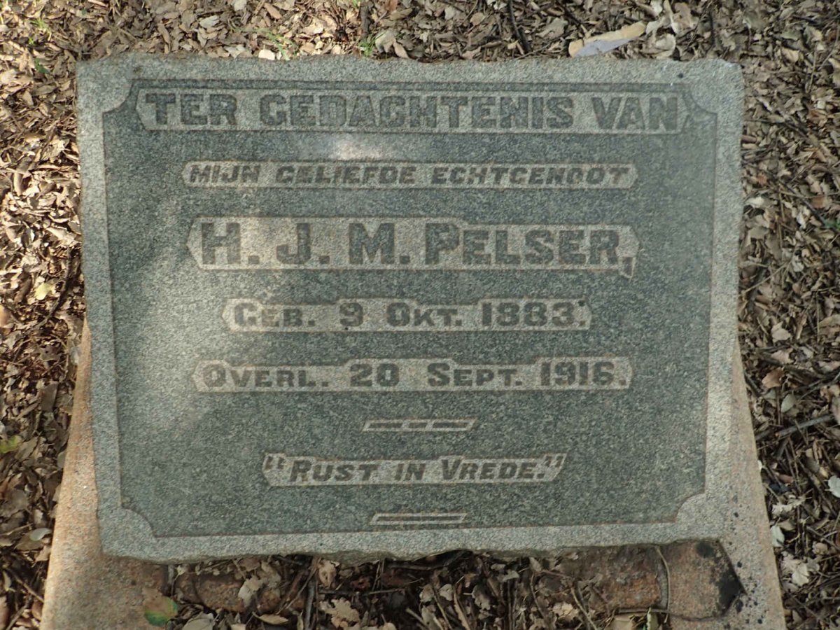 PELSER H.J.M. 1883-1916