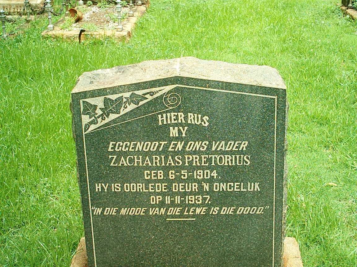 PRETORIUS Zacharias 1904-1937