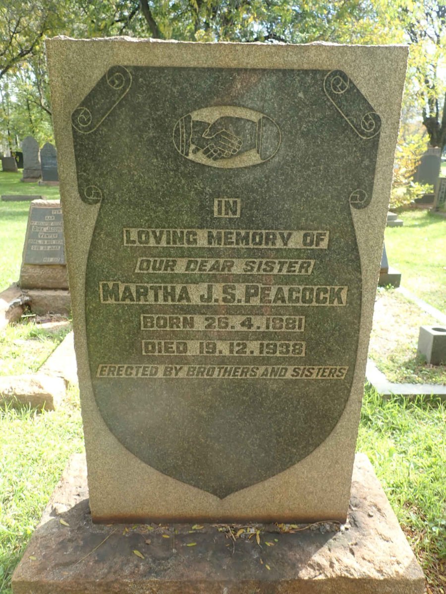PEACOCK Martha J.S. 1881-1938