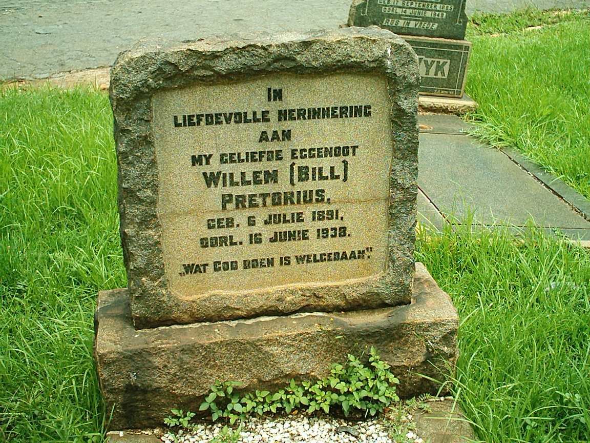 PRETORIUS Willem 1891-1938