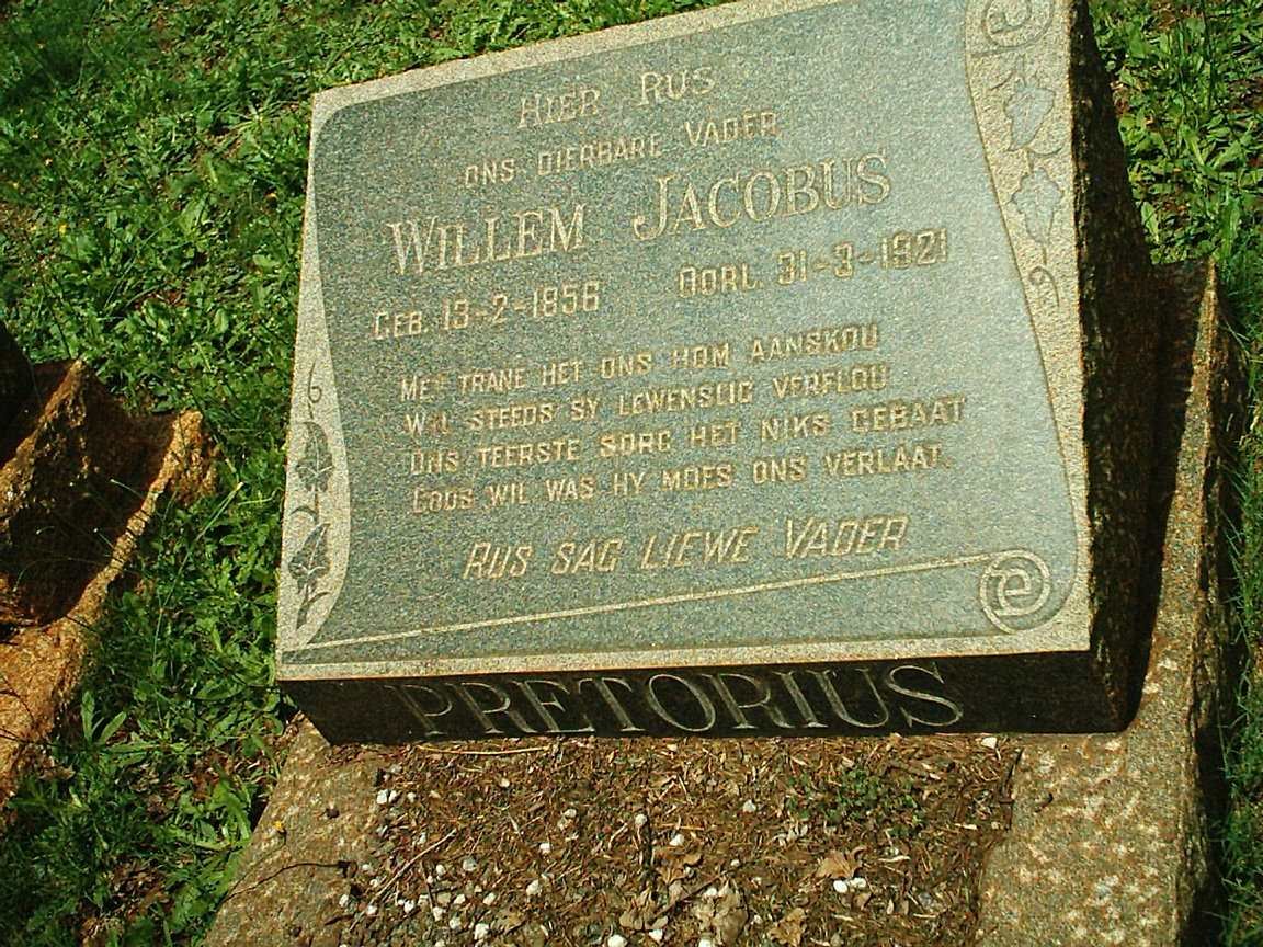 PRETORIUS Willem Jacobus 1856-1921
