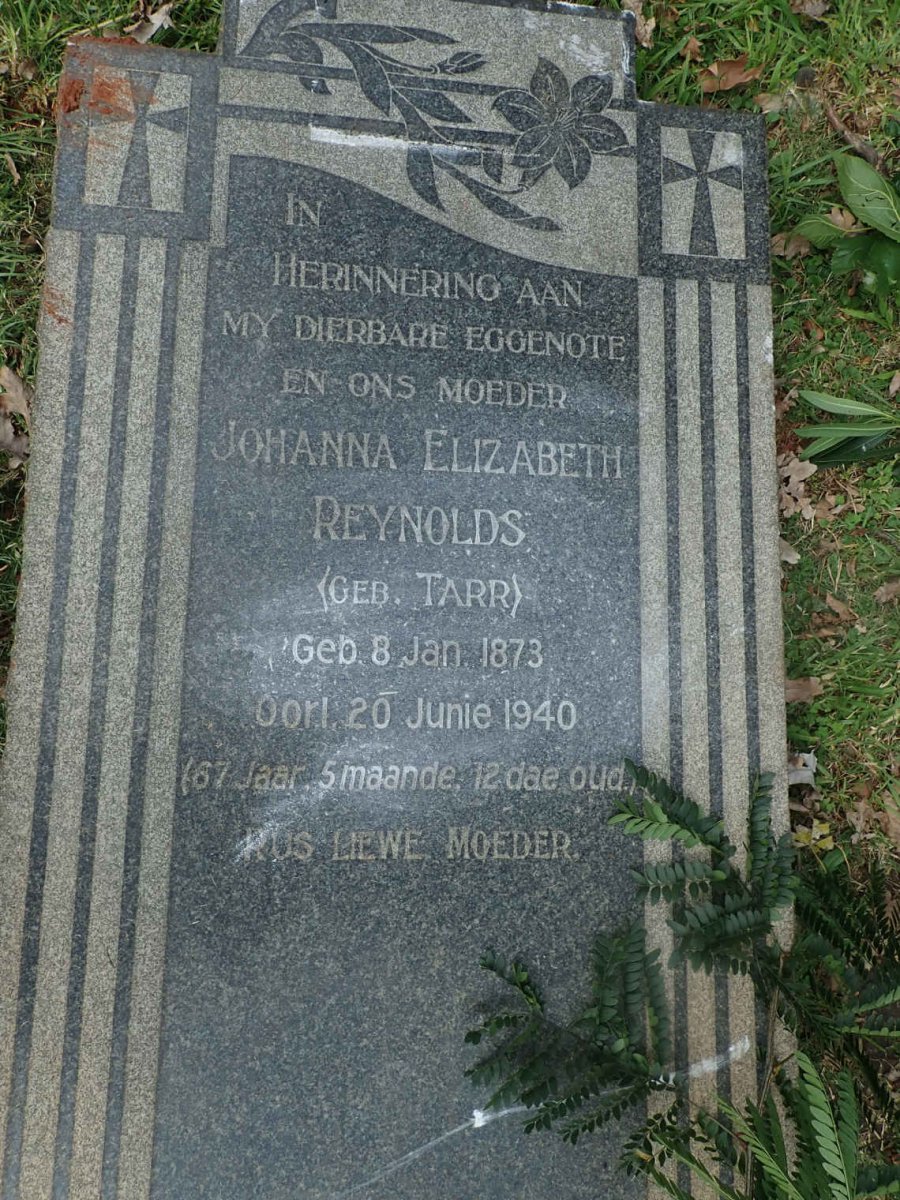 REYNOLDS Johanna Elizabeth nee TARR 1873-1940