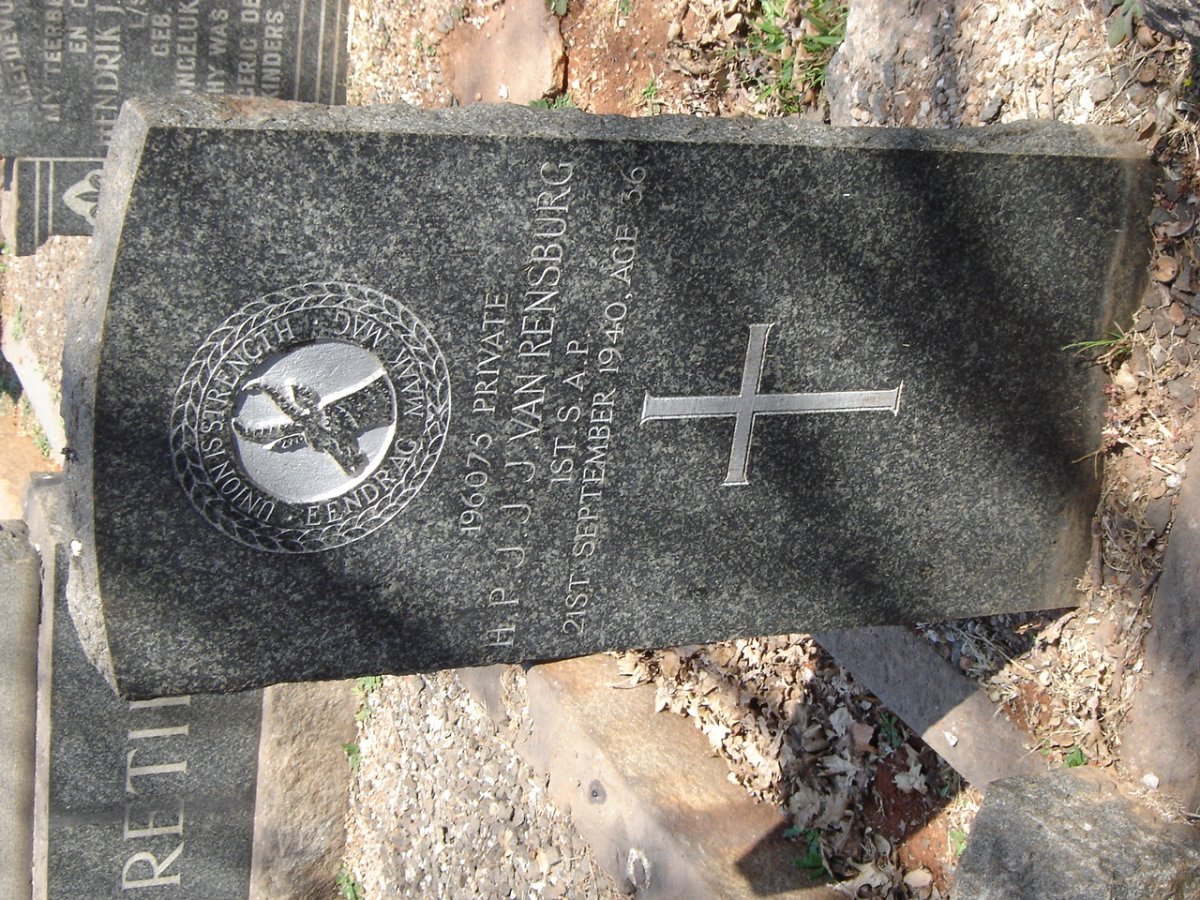 RENSBURG H.P.J.J., J van -1940