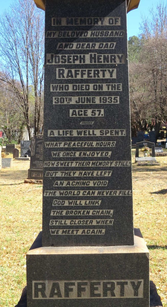 RAFFERTY Joseph Henry -1935