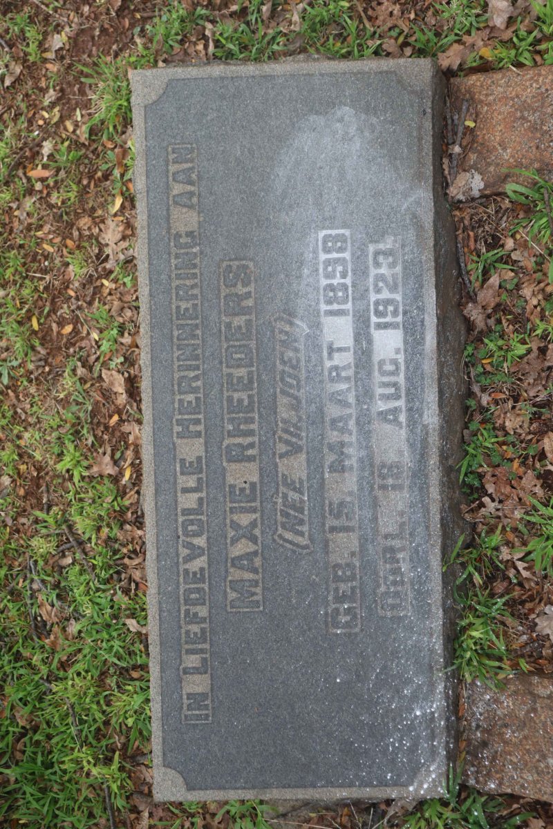 RHEEDERS Maxie nee VILJOEN 1898-1923