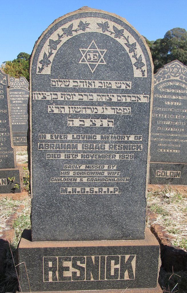 RESNICK Abraham Isaac -1929