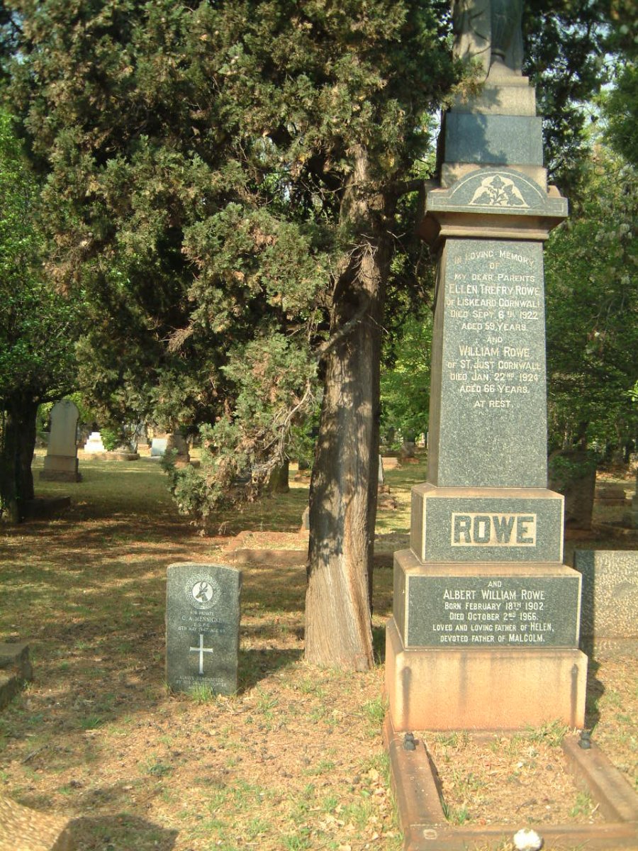 ROWE William -1924 &amp; Ellen Trefry -1922 :: ROWE Albert William 1902-1966