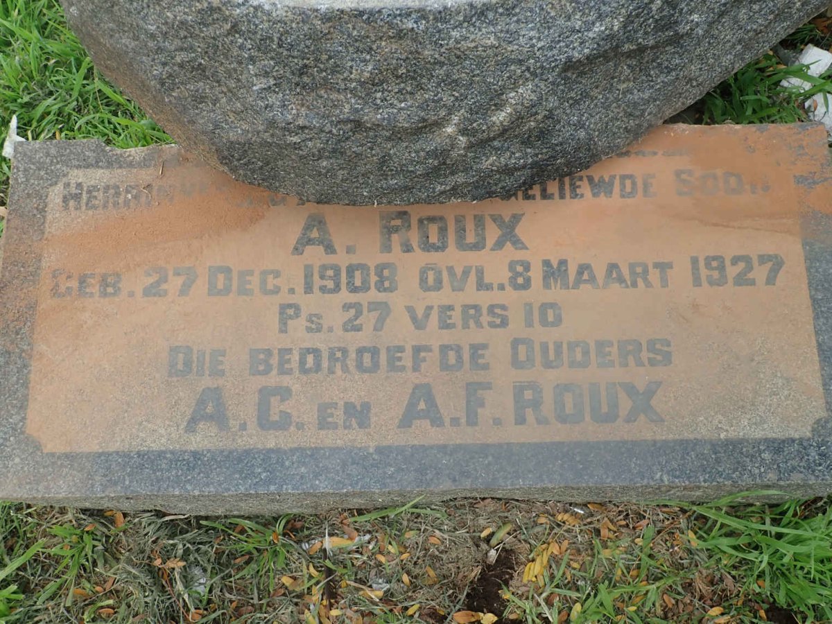 ROUX A. 1908-1927