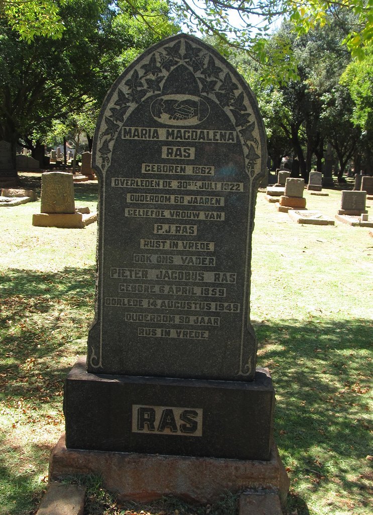 RAS Pieter Jacobus 1859-1949 &amp; Maria Magdalena 1862-1922