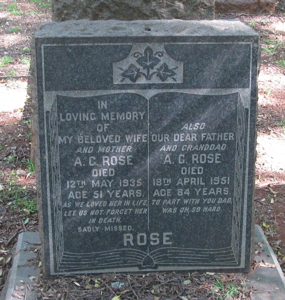 ROSE A.G. -1951 &amp; A.G. -1935
