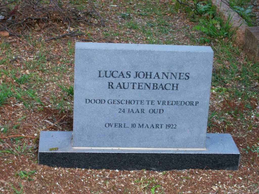RAUTENBACH Lucas Johannes -1922