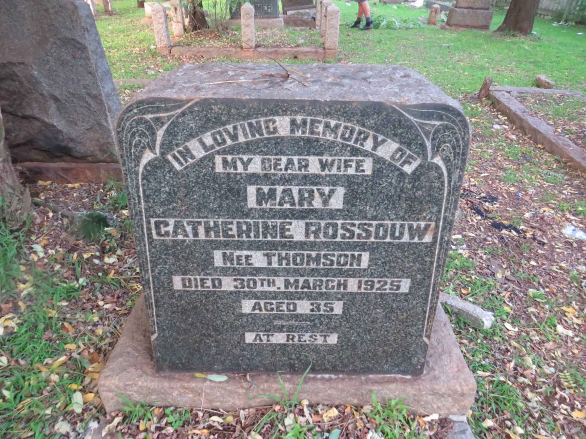 ROSSOUW Mary Catherine nee THOMSON -1925