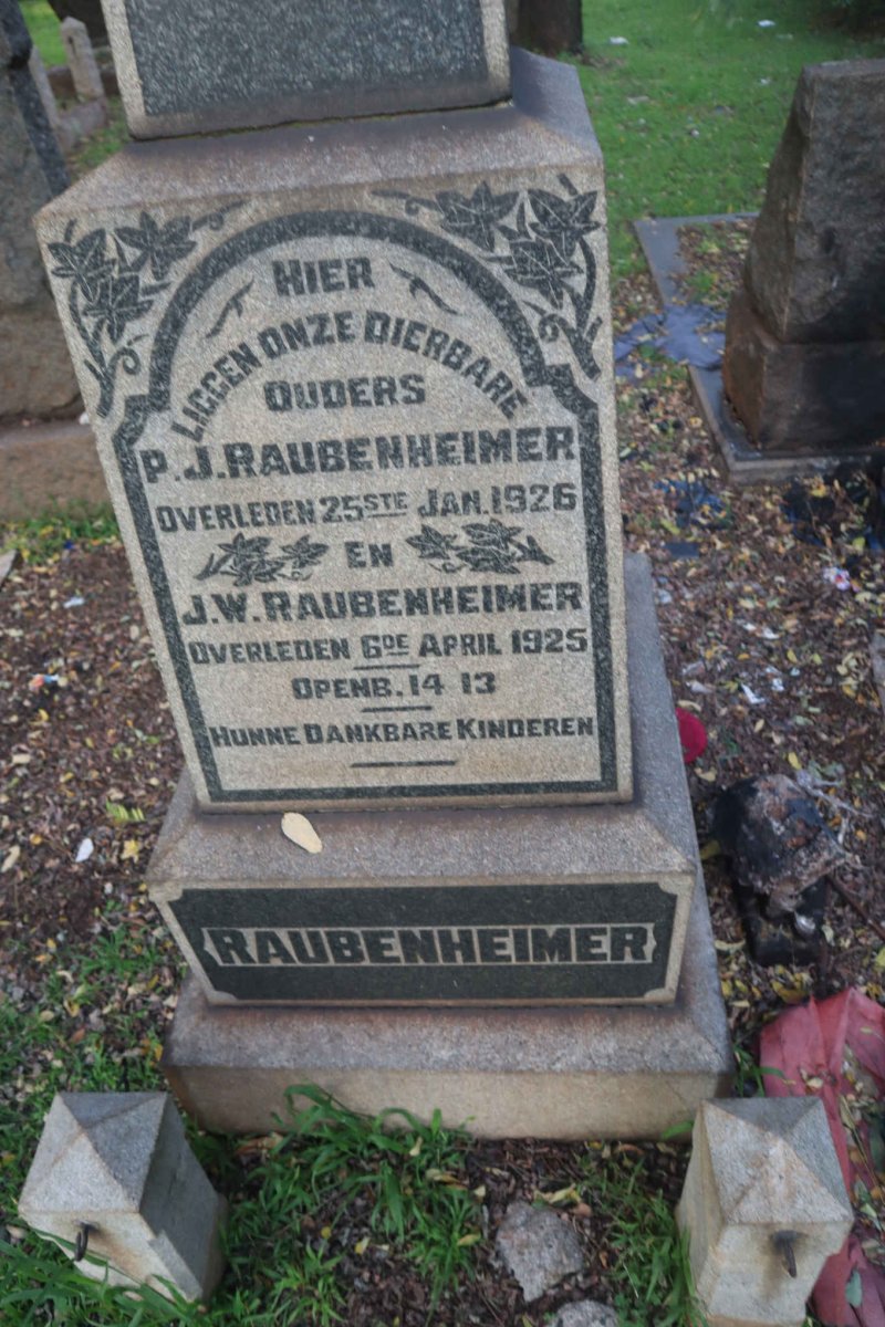 RAUBENHEIMER P.J. -1926 &amp; J.W. -1925